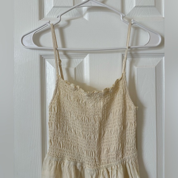 H&M Linen-blend Jumpsuit - size small - pale yellow - Picture 6 of 7